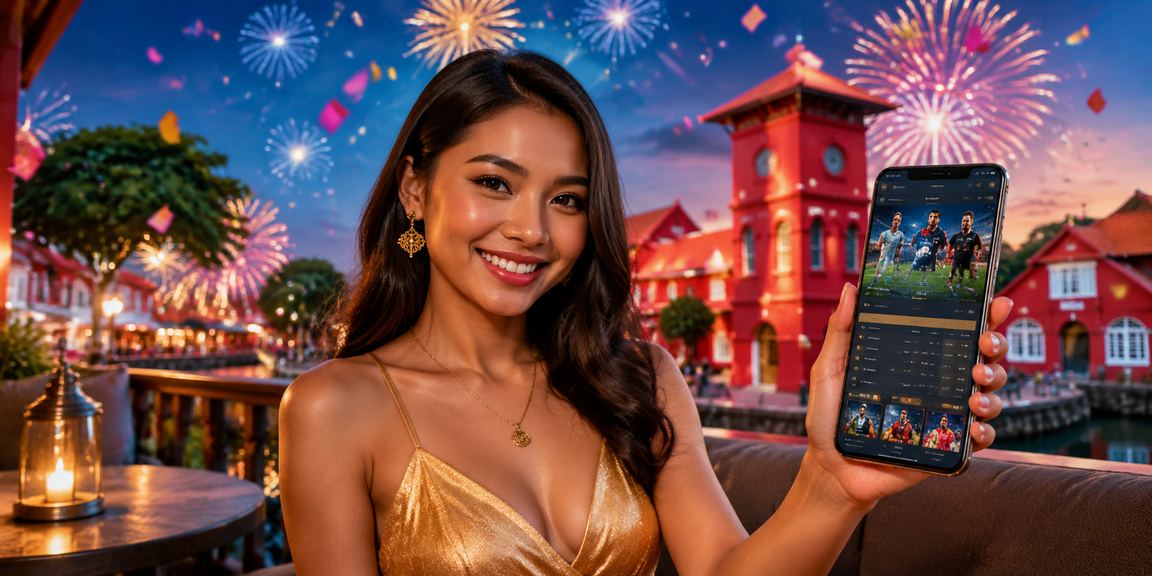 Pengguna menikmati pertaruhan sukan dan permainan meja di Melaka Malaysia melalui srv250 pada telefon pintar